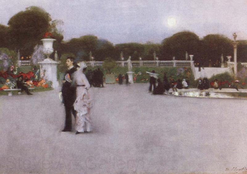 John Singer Sargent The Luxembourg Garden at Twilight France oil painting art